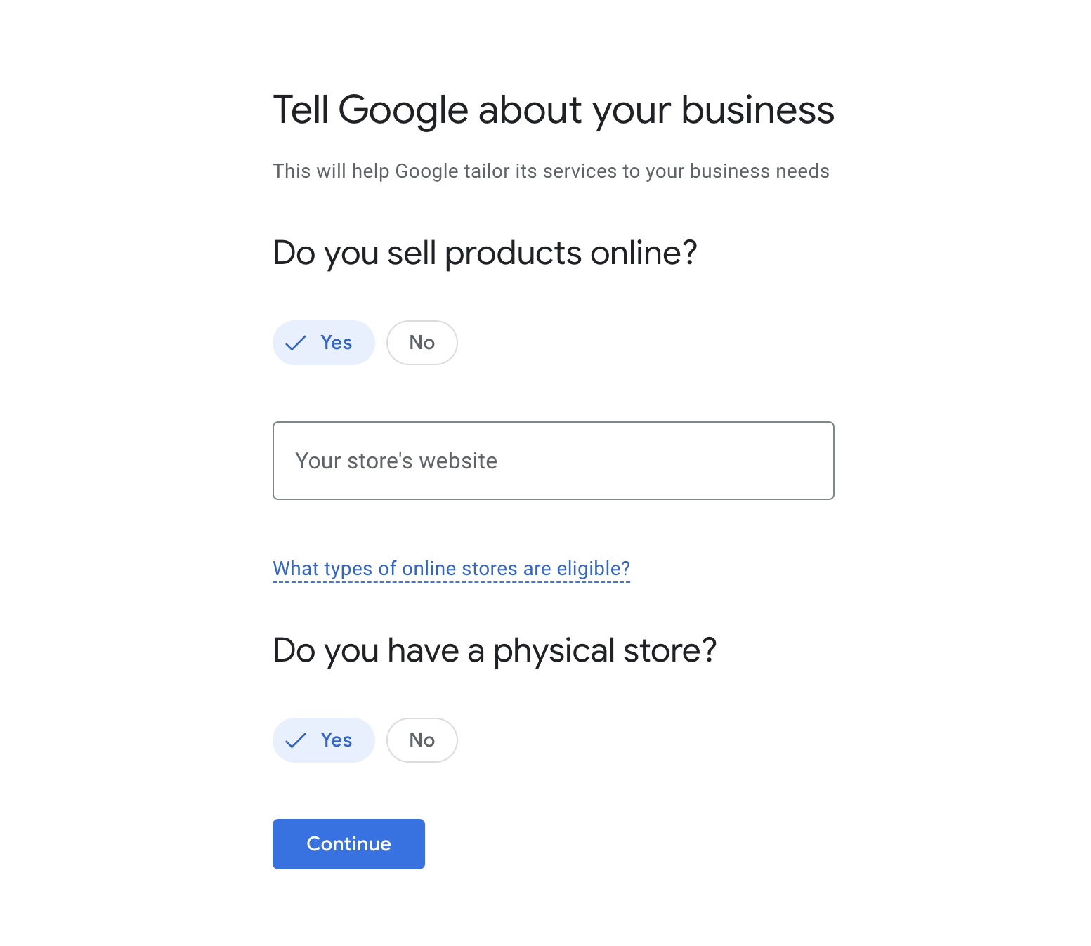 Регистрация в Google Merchant Center Next