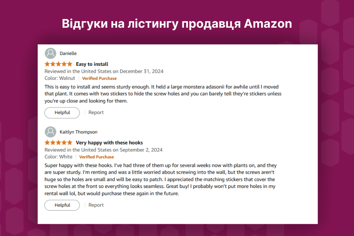 Відгуки на Amazon